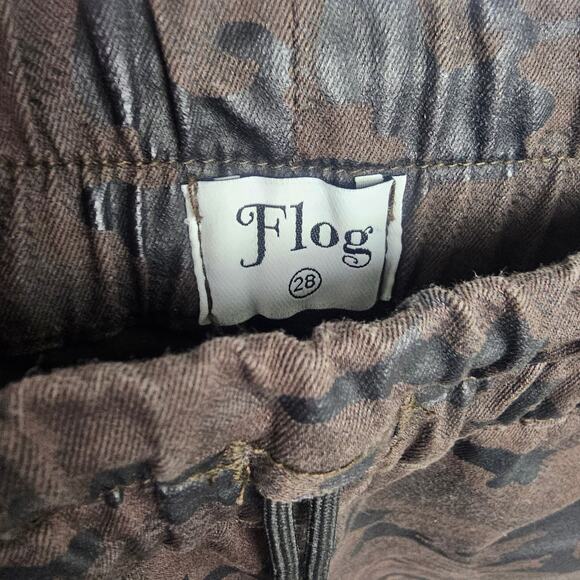 Flog Camo Jogger Pants Size 28 Pull-On Drawstring Urban Style - Picture 3 of 4